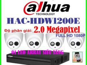 Hệ Thống 4 Camera Khuyến Mãi CAMERA DAHUA HAC-HDW1200E