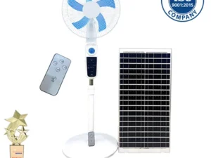 Quạt 12V Năng Lượng Mặt Trời Tấm Pin Lớn Tốc Độ Mạnh 4 Cấp Độ Gió - Điều Khiển Từ Xa