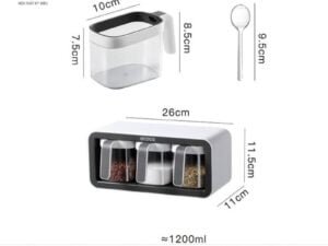 Bộ 3 Hộp Đựng Gia Vị Dán Tường Ecoco